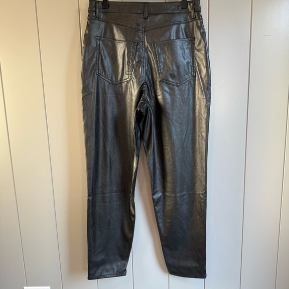Juicy Couture Rodeo Pants Womens 29 Black Faux Leather High Rise - Picture 4 of 13